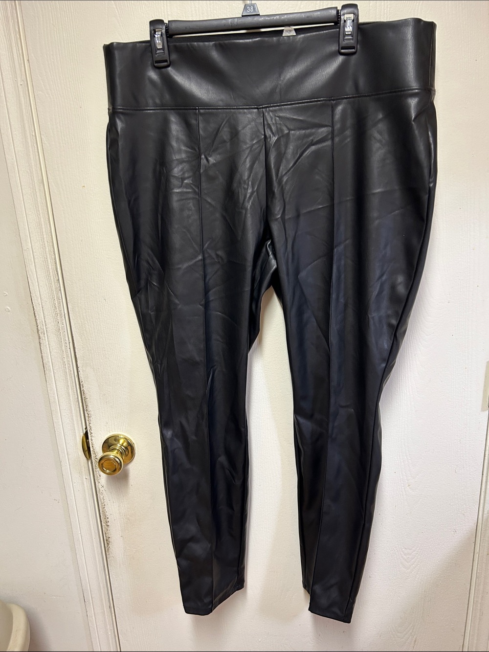 Nine West Black Faux Leather Leggings